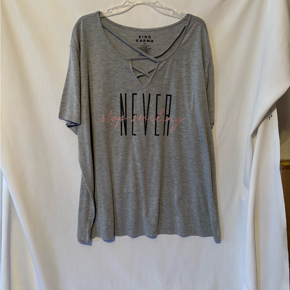 Kind Karma 3X “Never Stop Smiling” Graphic Tee